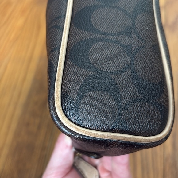 Coach Peyton Mini Signature Cora Domed Satchel Brown Tan # F32584 - Picture 10 of 13